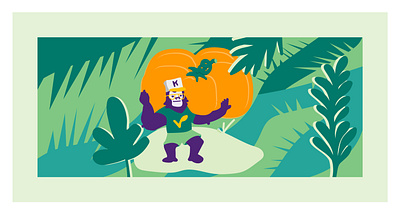 King Vegan - illustration #1 art direction branding brazil flat gorilla illustration lounge organic pumpkin vector vector illustration vegan