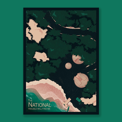 The National Poster adobe illustrator band art band poster buildings design digital art forest illustration nature illustration overview scenery the national vector vector illustration