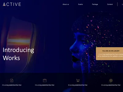 Creative landing page creative landing page web app website