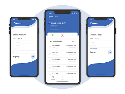 Dashboard accounts design concept accounts app bitcoin dashboard euro ios sign in signup transactions uidesign uxdesign wallet