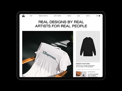 Everpress animation clothing ecommerce everpress fashion minimal selling tshirt typographic ui ux