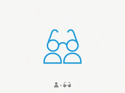 Optical (person + glasses) brand branding design icon identity illustration logo optical optical art sign symbol