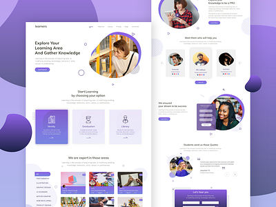 Education Landing clean design ui ux web website