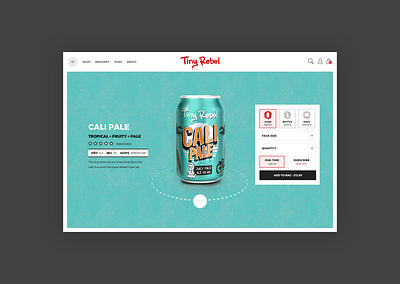 Tiny Rebel Craft Beer Concept beer colour craft ecommerce modern product page ui ux