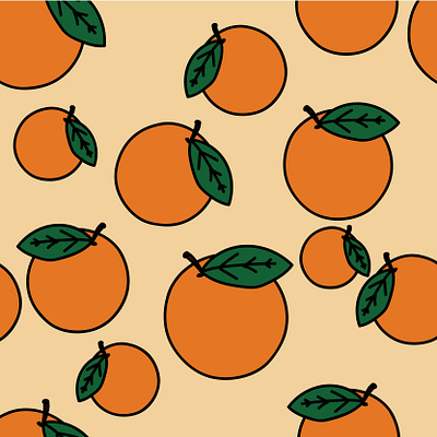 ORANGE FRUIT PATTERN art artwork design fruit fruit illustration graphic design iconography illustration illustration art illustrator orange ui vector vector art vector illustration