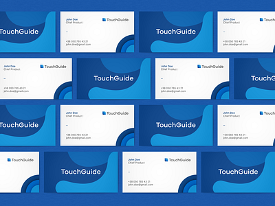 Business Card Design blue branding business card card health illustration logo minimal mockup touch vector vibration vindar waves