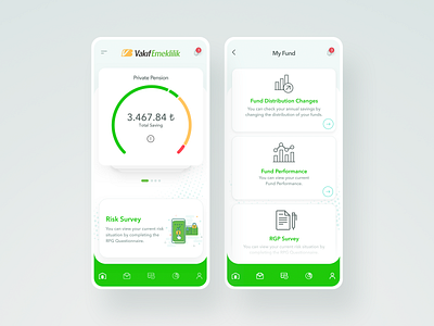 Vakıf Emeklilik Mobile Banking App android app app design banking clean design designs finance flat interaction ios layout mobile product product design ui ui design ux ux design
