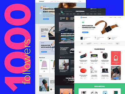 First 1000 followers design minimal sketch ui web website