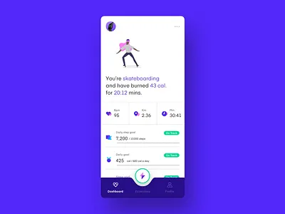 Activita activity tracker app fitness healthcare illustration sport ui ux