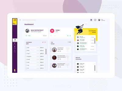 Skill heroes - web application dashboard 2019 adobe xd neehad purple skill skills ui uidesign uxui webdesign