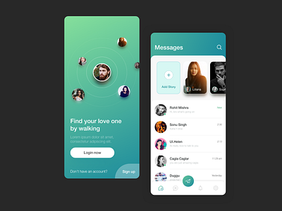 Dating App UI Design app branding design designer dribbble icon mobile typography ui ux