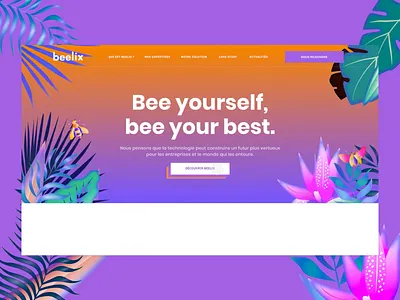 🖥• Homepage • Beelix animation branding design homepage illustration interaction parallax typography ui ux