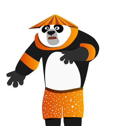 Kung Fu Panda branding cartoon colors design georgia illustration illustrator kungfupanda vector