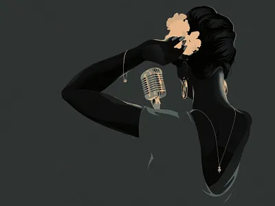 Lady Day art print bebop billie holiday drawing illustration jazz lady music portrait