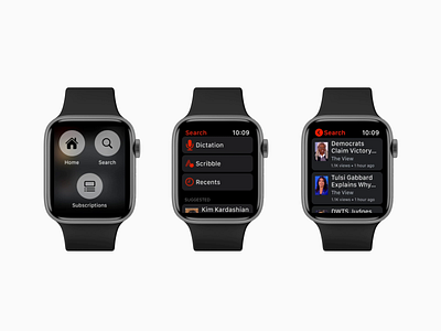 YouTube Watch App Concept animation app apple watch concept design flat ui ux