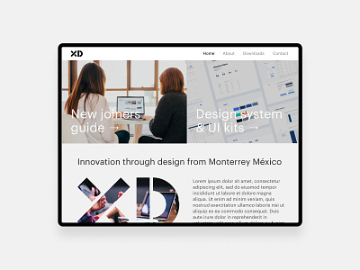 Website proposal for design team clean design design system figma homepage interface ipad minimal team web website white