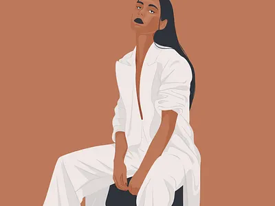 Fashion portrait adobe illustrator art body design digital art drawing fashion fashion illustration hair illustration illustrator minimal minimalist design minimalist illustration portrait vector woman