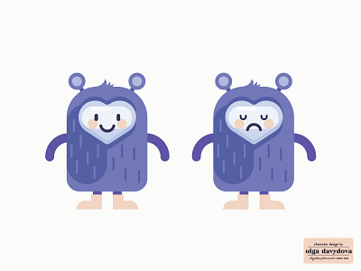 Cute Character for an App character design cute flat icon illustration kawaii monster vector illustration