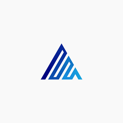 Delta Icon a a monogram blue blue gradient branding delta geometric shapes logo luxury monogram river triangle