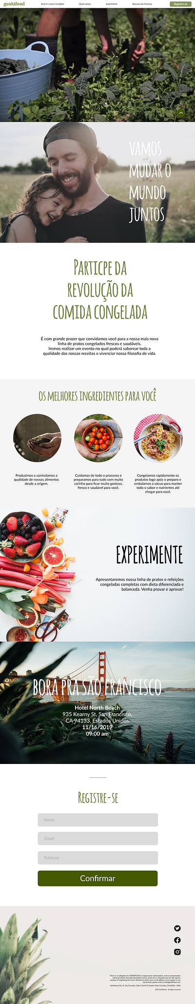 Landing page Genkfood food landing page naturalfood webdesign