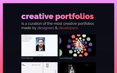 Creative Portfolios creative design gatsby gradient javascript portfolios react ui ui design ux