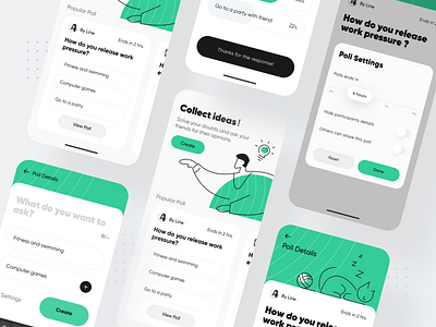 questionnaire investigation 2 app branding design illustration minimal team ui ux