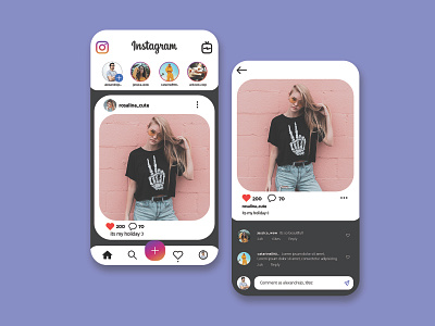 Redesign Unofficial Instagram app apps appui ig ig redesign instagram redesign ui ui design uiconcept