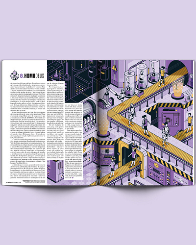 Superinteressante Magazine futuristic isometric robots scifi