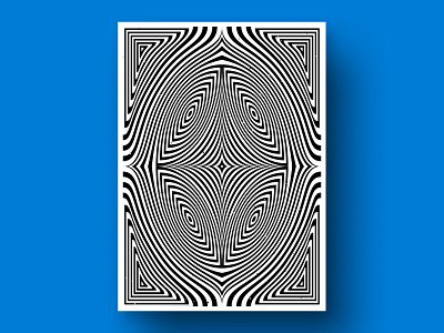 Oval tracery abstract plakat black white card deco geometric cover graphic design kinetic geometry modern poster op art optical illusion striped pattern visual effect