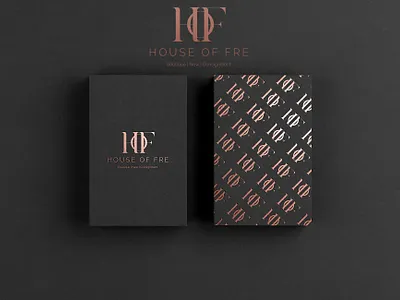 House of Fre - Boutique Logo abstract design boutique boutique logo branding design flat initials initials logo logo logodesign logotype luxurious luxury luxury brand luxury design luxury logo rose gold typography vector