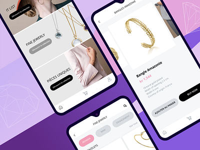 Pièces uniques - Mobile app jewelry mobile app mobile app design mobile apps