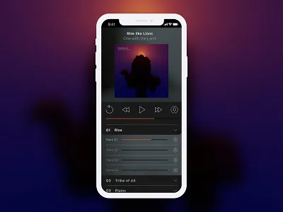 Daily UI 009 009 3d abstract album audio blender dailyui dailyui009 dailyuichallenge design digital icon music player sound stems typography ui ux vibrant
