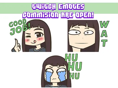 OPEN FOR COMMISION! anime expressions icon twitch twitchemote