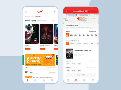 CGV Apps Revamp Exploration cinema mobile app movie app ui ux ui ux design ux design