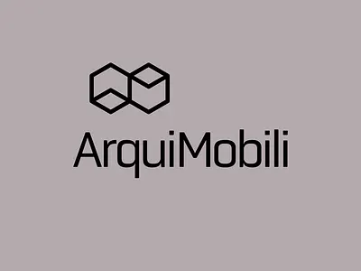 Logo for Arquimobili arquitecture furniture geometric icon identity isometric logo monogram symbol