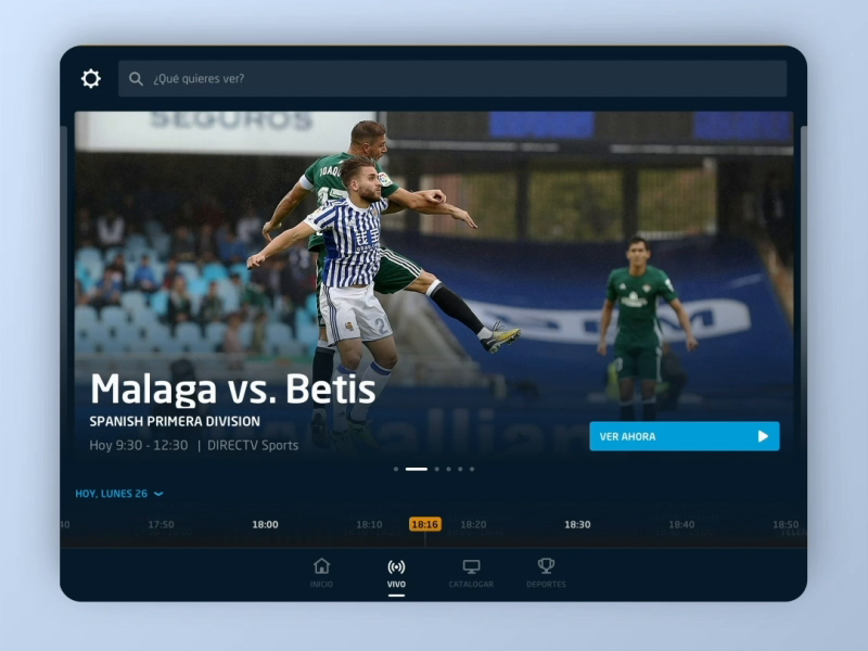 Example of Live Lander and EPG