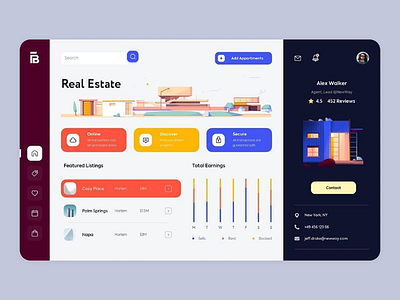 Real Estate Ux Design branding dashboard ux design