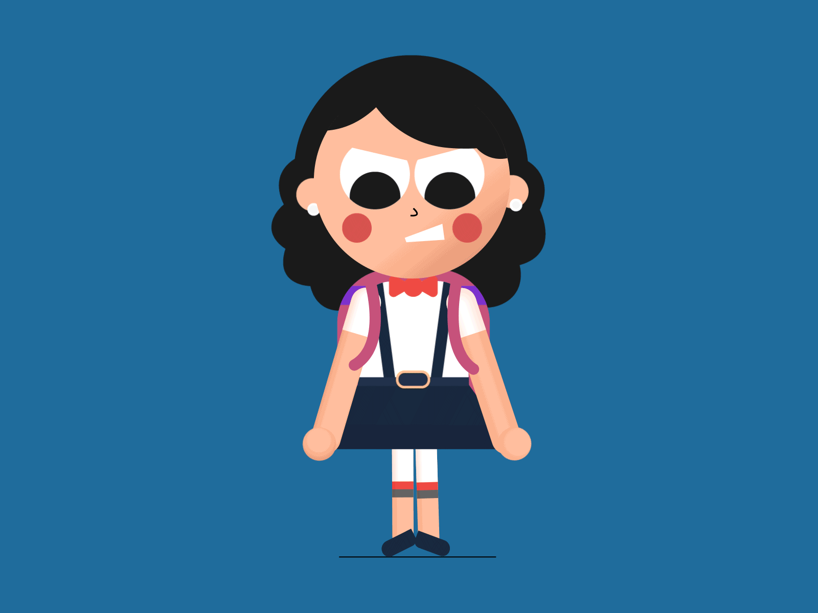 amanda hates school 2danimation aftereffects animatedgif animation animation 2d charecter animation charecter design gif loop motion motiongraphics