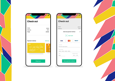 Payment Check out app design figma mobile ui ux