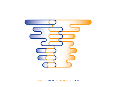 Jazz Scores: Game 8 - 11.6.19 basketball data design illustration jazz statistics utah visualization