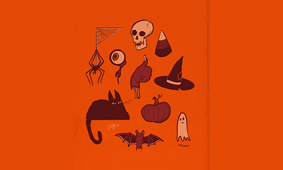 Halloween Spooks design digital illustration halloween design illustration procreate spot illustration