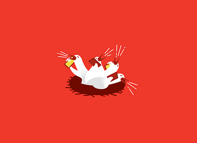 Chatty Nest birds illustration nest phones