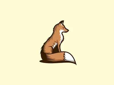 fox adobe illustrator animal fox logo mascot tail vector
