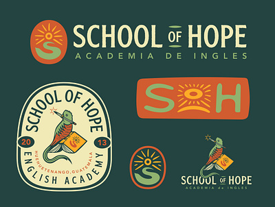 School of Hope badge color design illustration lettering logo typography