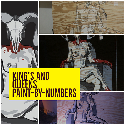 Kings and Queens illustration illustrator paint by numbers painting