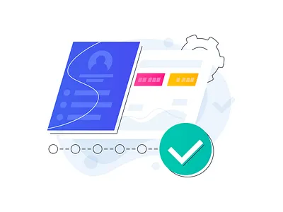 Account Setup | User Onboarding Experience | 6-6 adobe illustrator branding design gradient graphicdesign illustration lineart marketing outline vector