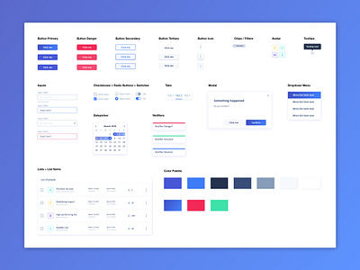 Component Library bright colors component library components styleguide ui