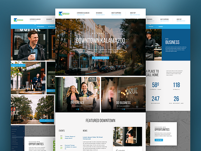 Downtown Kalamazoo Website branding citisense city planning graphic design kalamazoo local non profit photography pictures web design website website design wordpress