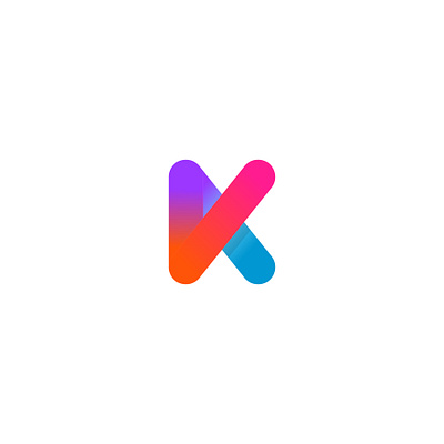 K Monogram branding design flash gradient letterlogo logo monogram multicolor neon rainbow typography