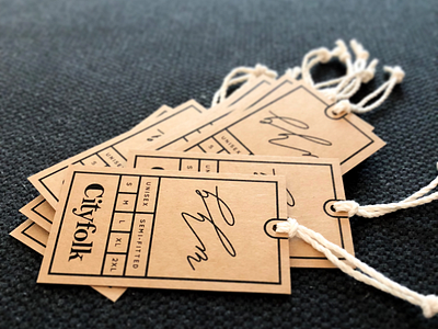 T-shirt Tags kraft label packaging shirt sizing t shirt tag
